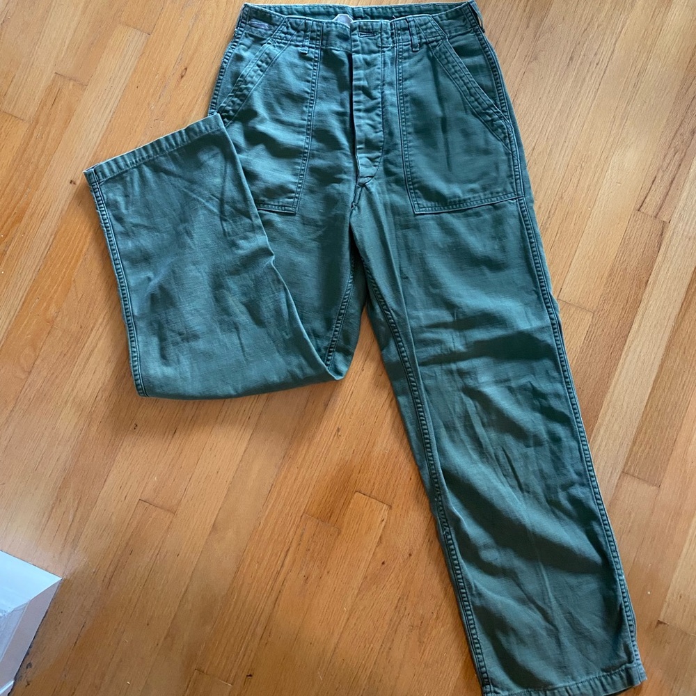 Green Vintage Army Trousers